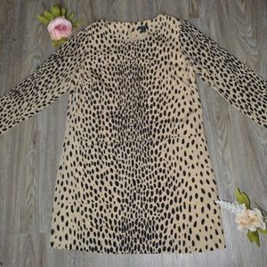 J. Crew Cheetah Print Shift Dress Size 8